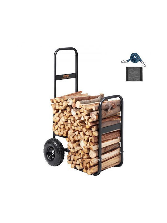 Vevor Inox Wood Transport Trolley 67x52x110cm Black