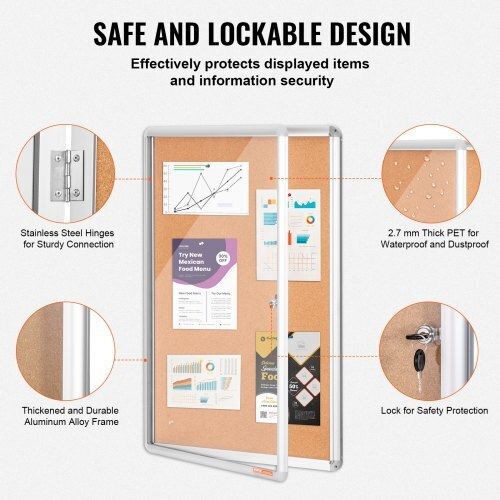 Vevor Cork Notice Board 91.44x60.96cm