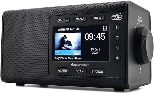 Soundmaster Επιτραπέζιο Ραδιόφωνο Ρεύματος DAB+ με Bluetooth Μαύρο