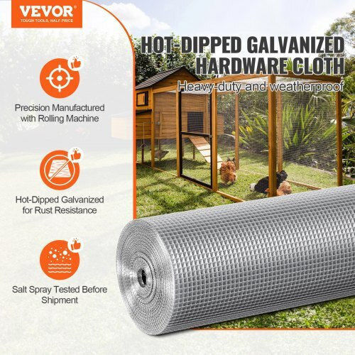 Vevor Galvanized Chicken Wire 0.9x30.48m