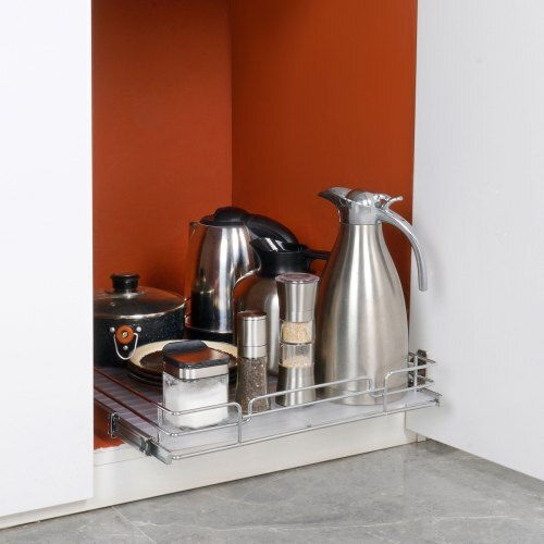 Vevor Sliding Cabinet Organizer 17"x21" Heavy-Duty Chrome-Plated Steel Kitchen Bathroom Sink Hg117w21d315hvzfiv0