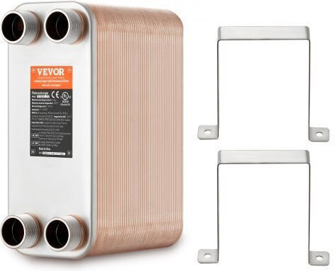 Vevor Εναλλάκτης Θερμότητας 80 Πλακών 5"x12" Ανοξείδωτο Ατσάλι 316l Qhbshrq51280hrf9vv0