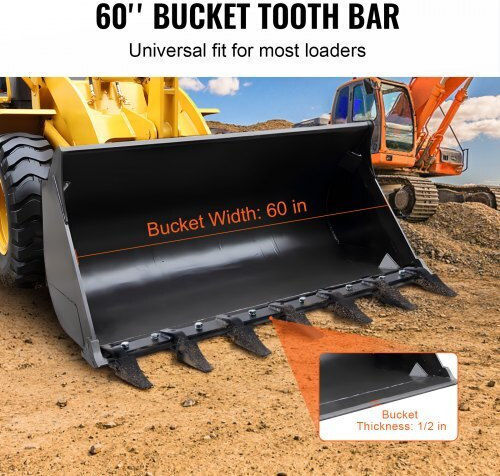 Vevor 60'' Tooth Bar Bucket Tractor Loader Nycdwjc60ztsv8p82v0