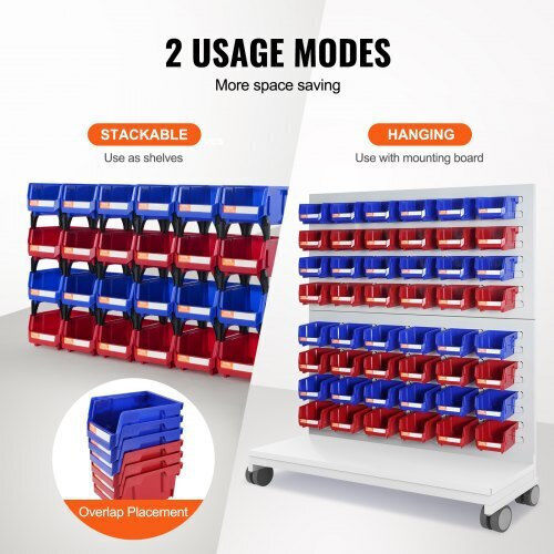 Vevor Plastic Tool Bin Organiser W5xD4xH3cm