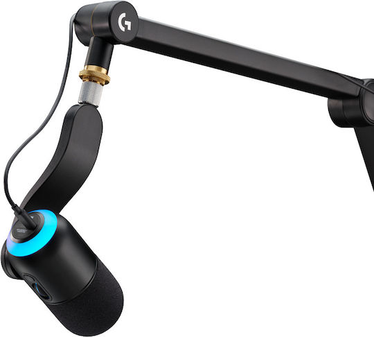 Logitech Yeticaster Gx Dynamic Rgb Gaming Mic Δυναμικό Μικρόφωνο USB Clip On για Φωνητικά σε Μπλε Χρώμα