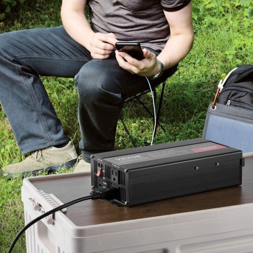 Vevor Καθαρός Ημιτονοειδής Μετατροπέας 1000w Dc12v Ac230v Τηλεχειριστήριο Ce Fcc Czxnbq1000wcilwt2v2