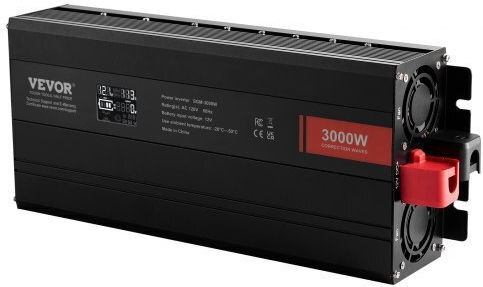 Vevor модифициран синусоидален инвертор 3000W DC12V AC230V LCD екран CE FCC XZXNBQ3000WX61GMMV2