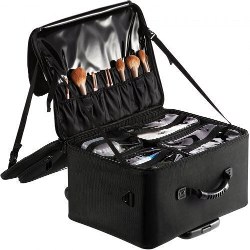 Vevor Fabric Cosmetic Case Black H38xW48xD26cm