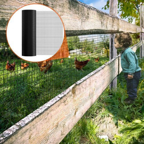 Vevor Συρματόπλεγμα Γαλβανιζέ Μαύρο 12.7m