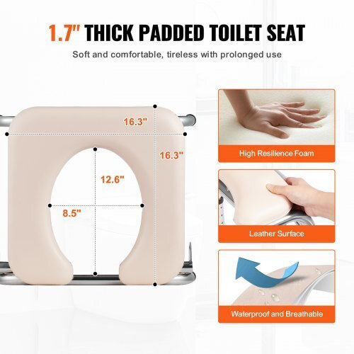 Vevor Toilettenstuhl mit Rückenlehne 5800ml WLKBS350BGRZ6CIGBV0