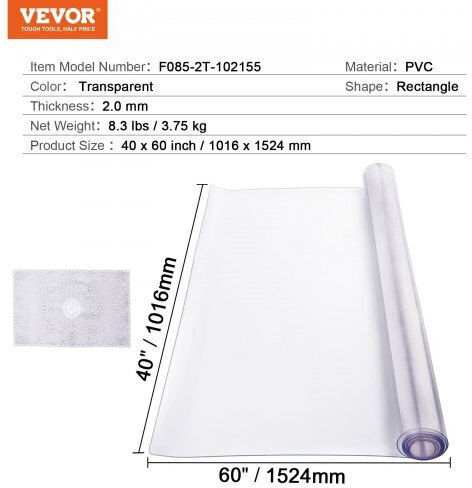 Vevor Κάλυμμα Τραπεζιού 40x60cm