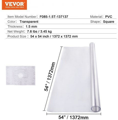 Vevor Κάλυμμα Τραπεζιού 54x54cm