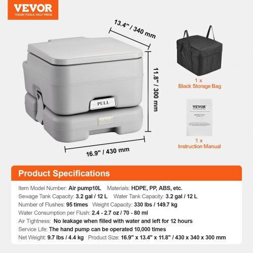 Vevor Chemical Toilet 12lt