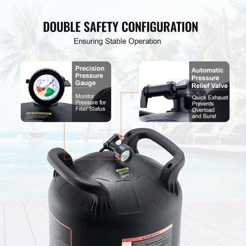 Vevor Pool Filter 49 sq.m for Inground & Above Ground Pools Spa Inflatable Pools Yctsglqdxycb9f620v0