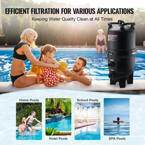 Vevor Pool Filter 49 sq.m for Inground & Above Ground Pools Spa Inflatable Pools Yctsglqdxycb9f620v0