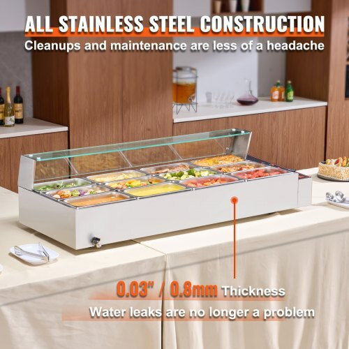 Încălzitor electric de alimente Vevor 12*5qt protecție din sticlă