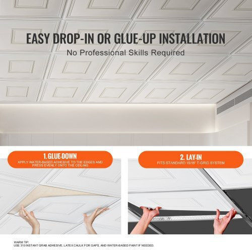 Vevor Плочка За под На закрито Матов 60.96x60.96см White