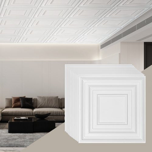 Vevor Плочка За под На закрито Матов 60.96x60.96см White