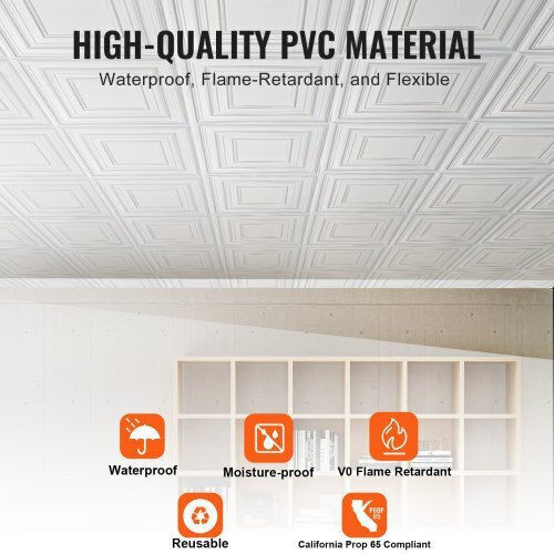 Vevor Плочка За под На закрито Матов 60.96x60.96см White