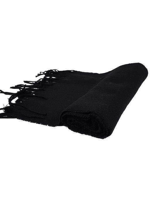 Legend Accessories Men's Cashmere Scarf Black