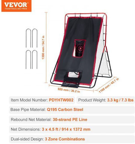 Vevor Δίχτυ Ποδοσφαίρου 91.44x137.16cm
