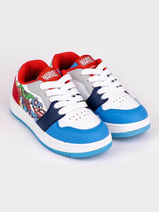 Avengers Kids Sneakers White Blue Size 29