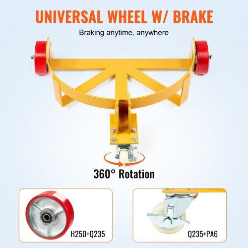 Vevor Transport-Wagen for Load Weight up to 544kg in Gelb Color