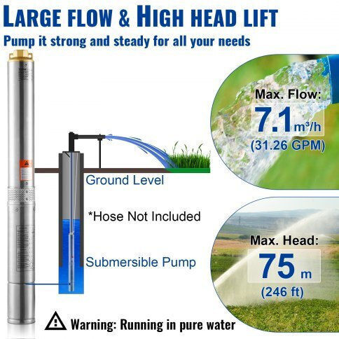 Vevor Single-phase Pump Drilling 1hp S220V750W84MHRC8YV2
