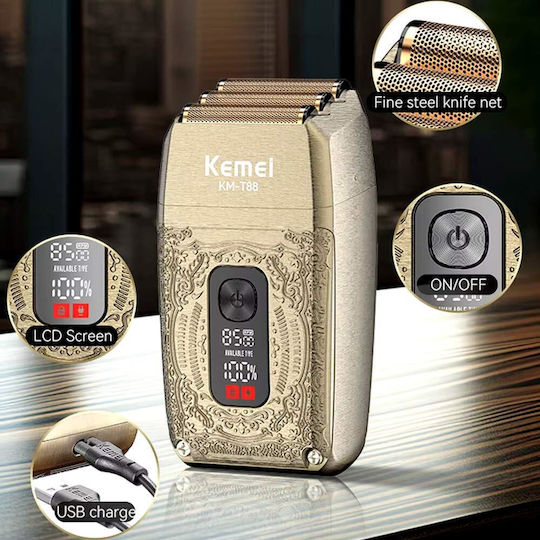 Kemei KM-T88 Foil Electric Shaver Face / Body Rechargeable