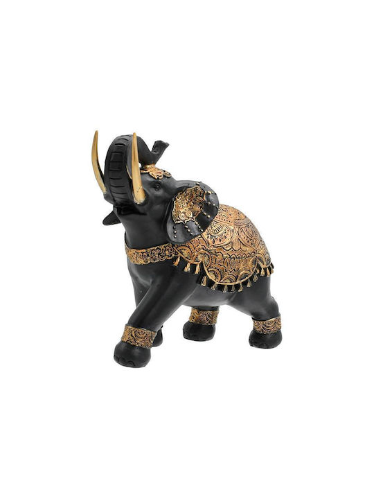 Table Decorative Polyresin Fylliana Elephant Black-Gold Color 23x9x19cm 281-224-021