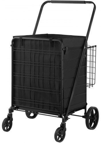 Shopping Trolley Black 11.176x11.176x11.176cm