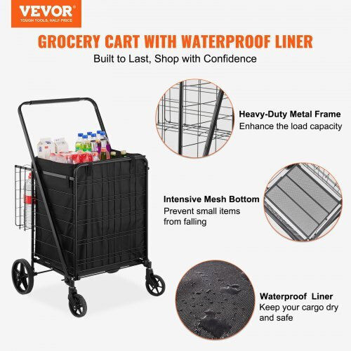 Shopping Trolley Black 11.176x11.176x11.176cm
