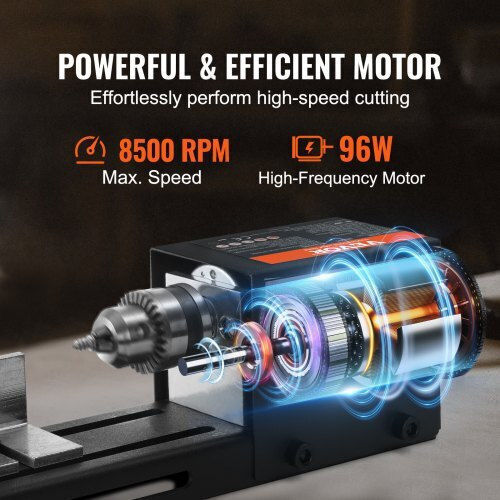 Vevor MNMGCCMNY796W1WHYV2 Tâmplar de lemn cu Putere 96W și Viteză de tăiere 8450rpm