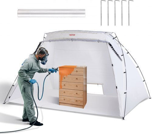 Portable Paint Booth Vevor 10x7x6ft Floor & Net Folding Paint Cabin Furniture Bxsp1208472in2ydov0