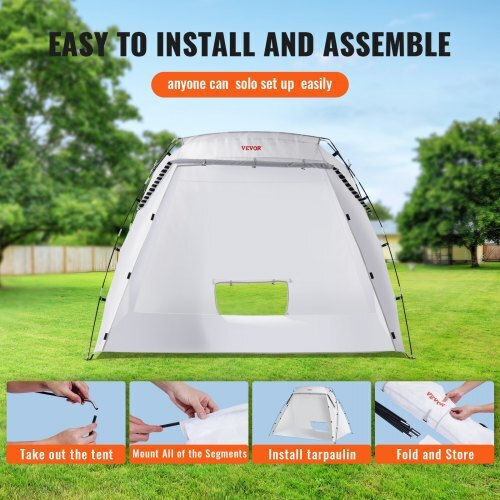 Φορητή Σκηνή Βαφής Vevor 7.5x5.2x5.2ft Δάπεδο & Δίχτυ Bxspq906262inuco9v0