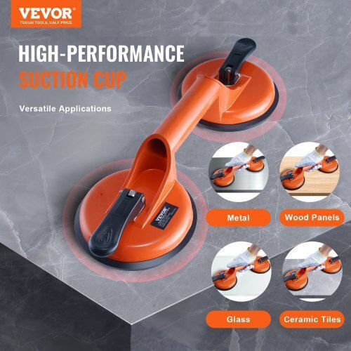 Vevor Μονή Βεντούζα Μεταλλική Διαμέτρου 119.38mm με Ικανότητα Συγκράτησης 150kg 2τμχ