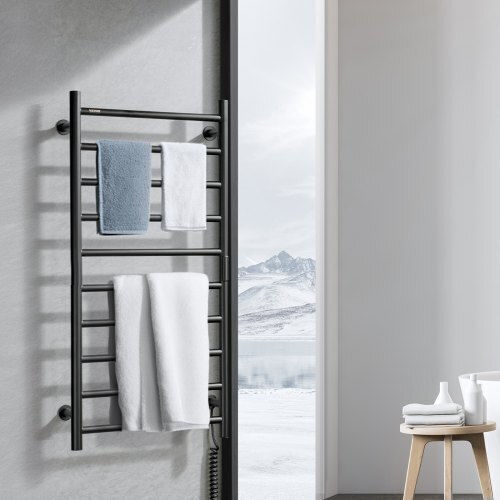 Vevor Electric Towel Rail 100x50cm Black