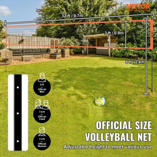 Vevor Portable Volleyball System for Outdoor Spaces Pqwtz323yclgry89qv0