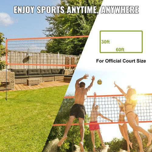 Vevor Portable Volleyball System for Outdoor Spaces Pqwtz323yclgry89qv0