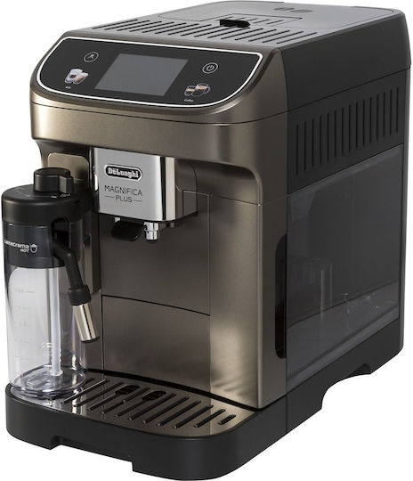 De'Longhi Magnifica Plus Automatic Espresso Coffee Machine 1450W Pressure 15bar for Cappuccino with Grinder Grey ECAM 320.70