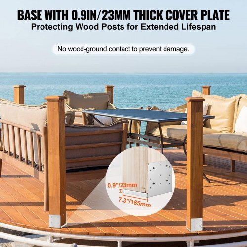 Vevor Base for Pergola made of Steel 20.32x20.32cm 1pcs