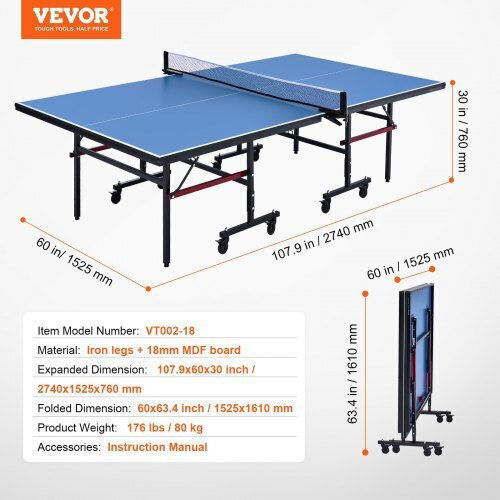 Vevor Faltbar Tischtennisplatte Innenbereich