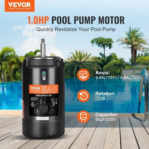 Vevor Pool Water Pump Filter Single-Phase with Power 1hp