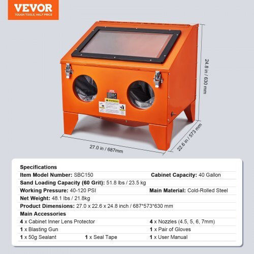 Vevor Καμπίνα Αμμοβολής PSJ40JLW00008ZSUJV2