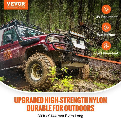 Vevor Recovery Rope 1" X 30' 38,000 Lbs Jeep Atv Utv Suv Tractor Sznl1in30ft0dlhpjv0