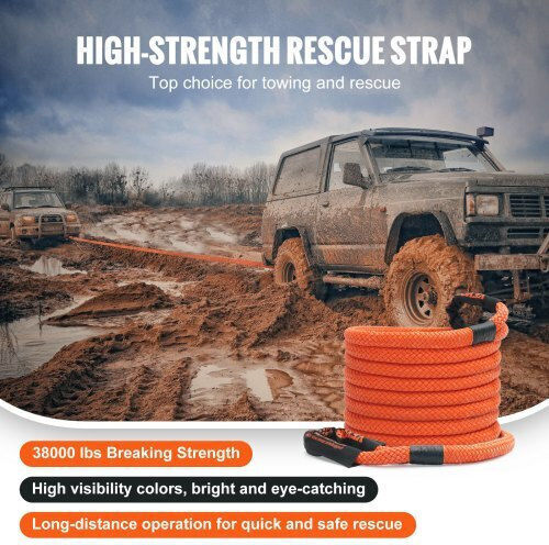Vevor Recovery Rope 1" X 30' 38,000 Lbs Jeep Atv Utv Suv Tractor Sznl1in30ft0dlhpjv0