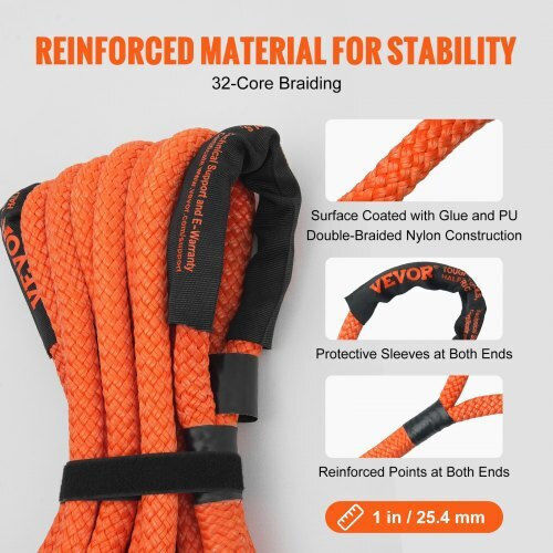 Vevor Recovery Rope 1" X 30' 38,000 Lbs Jeep Atv Utv Suv Tractor Sznl1in30ft0dlhpjv0