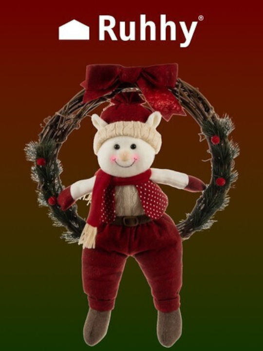 Ruhhy Crăciun Decorativ Lemnos Coroană de flori cu Diametru 55cm.