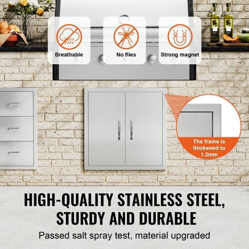 Πόρτα Bbq Vevor 610x610mm Ανοξείδωτη Διπλή Εξωτερική Κουζίνα Smmbscjmys245lws1v0