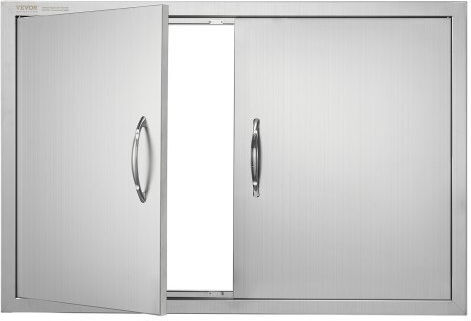 Vevor BBQ Door 889x610 mm Double Stainless Steel Outdoor Kitchen